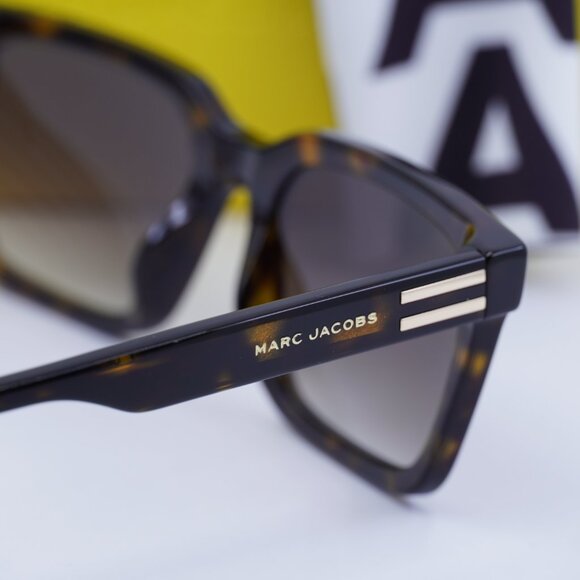 Marc Jacobs MARC 719/S 0086 9K Square Sunglasses - Havana\Brown Gradient - Picture 6 of 10